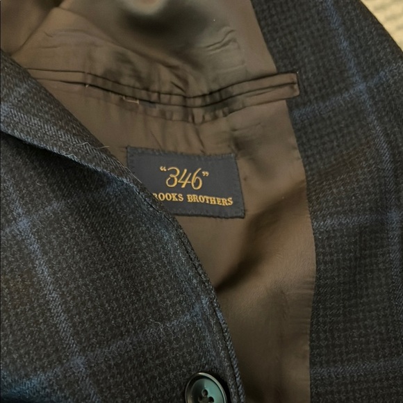 Brooks Brothers Navy and Black Plaid Blazer - Picture 2 of 4